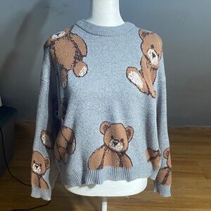 Gray Teddy Bear Sweater